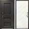 Уличная входная дверь с терморазрывом Лекс Термо Айсберг №71 (Муар коричневый / Шагрень белая)