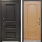 Уличная входная дверь с терморазрывом Лекс Термо Айсберг №16 (Муар коричневый / Дуб натуральный)