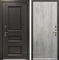Уличная входная дверь с терморазрывом Лекс Термо Айсберг №73 (Муар коричневый / Дуб тревис серый)