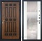 Входная металлическая дверь Лекс Гладиатор 3К с зеркалом №61 (Винорит Голден патина / Белая шагрень)