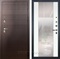 Входная металлическая дверь Лекс Легион с зеркалом №61 (Ясень шоколад / Белая шагрень)