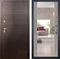 Входная металлическая дверь Лекс Легион с зеркалом №102 (Ясень шоколад / Бетон светлый)