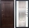Входная стальная дверь Лекс Сенатор Винорит с зеркалом №61 (Алмон 28 / Белая шагрень)