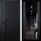 Входная металлическая дверь Лекс Гранд Рояль с зеркалом №117 (Черный кварц / Чёрный кварц)