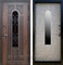 Входная уличная дверь с терморазрывом Лацио с окном и ковкой (Дуб / Бетон светлый)